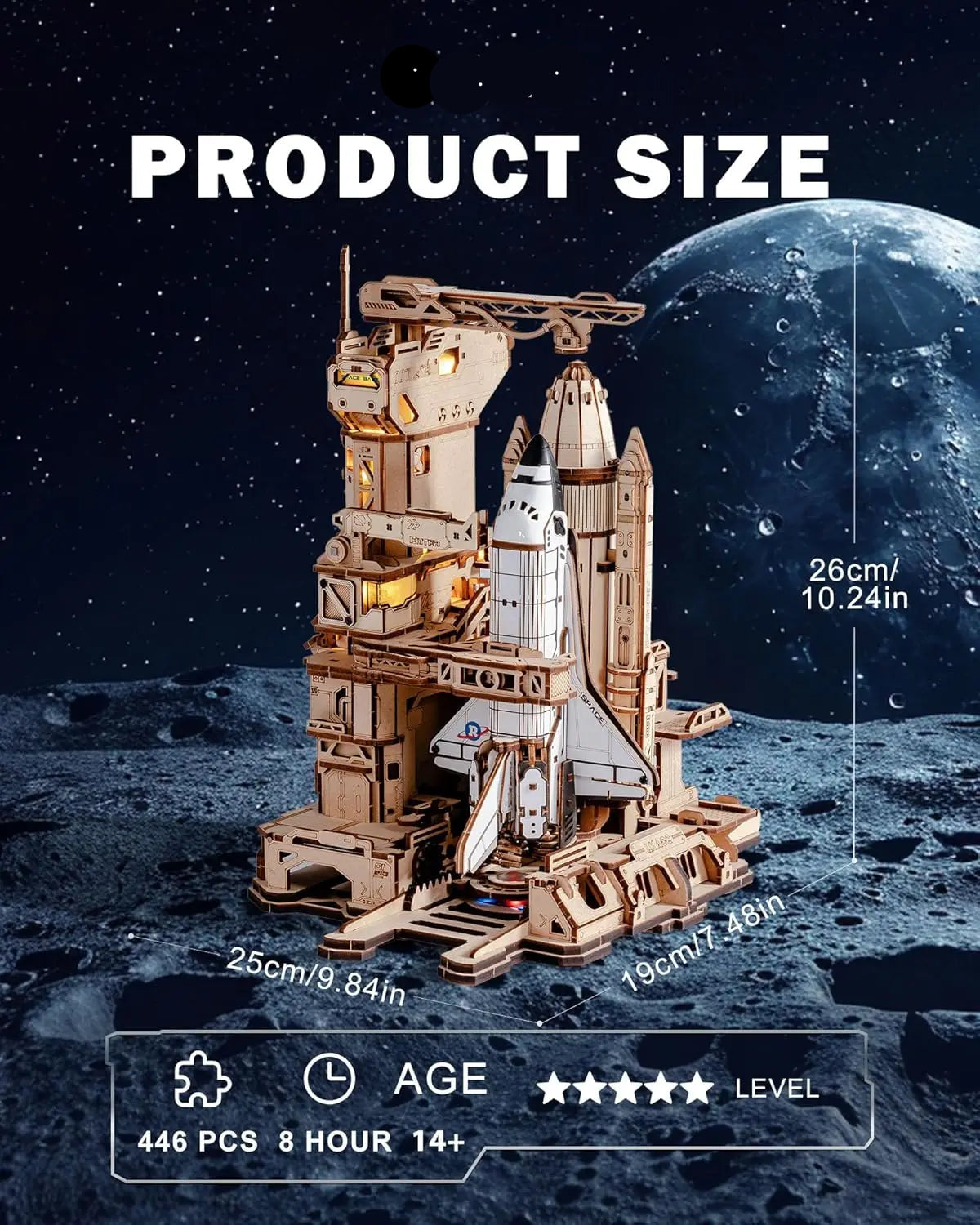 Wooden Space Shuttle Model Building Kit