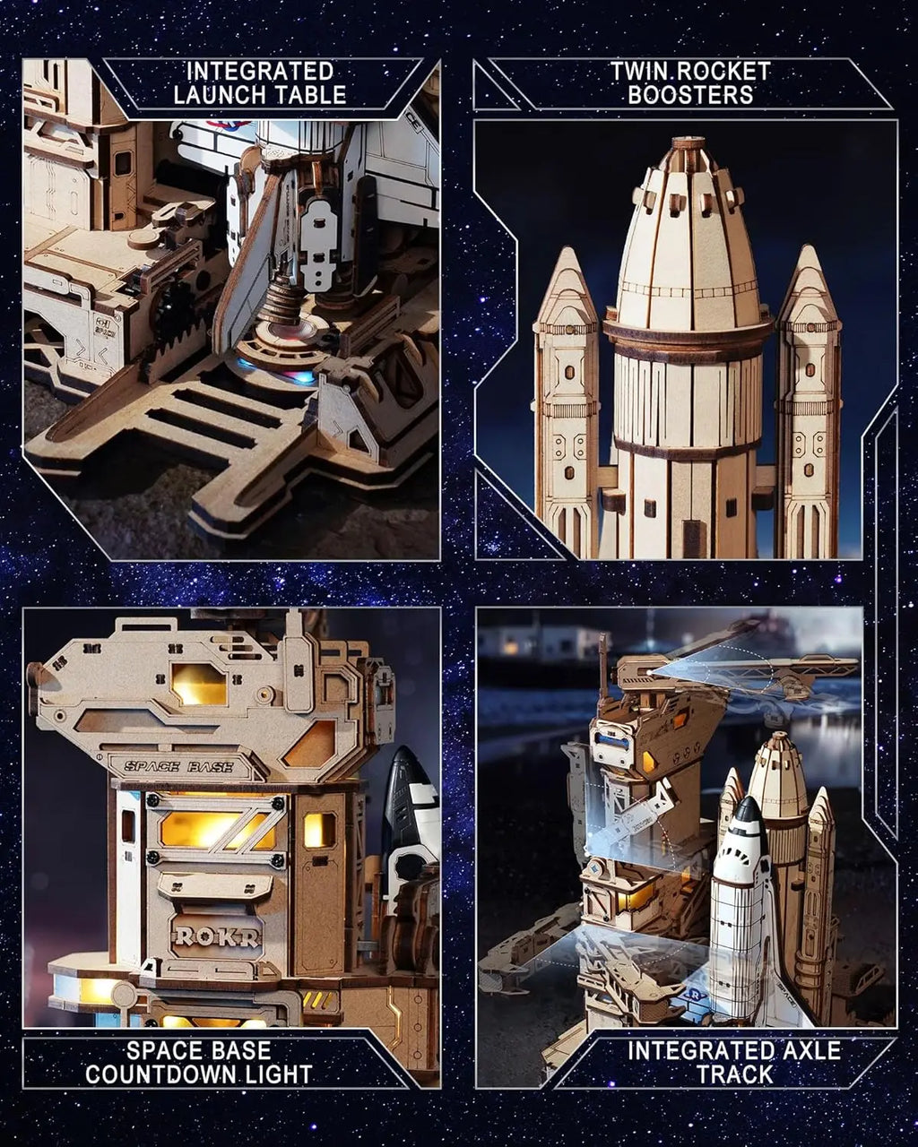 Wooden Space Shuttle Model Building Kit