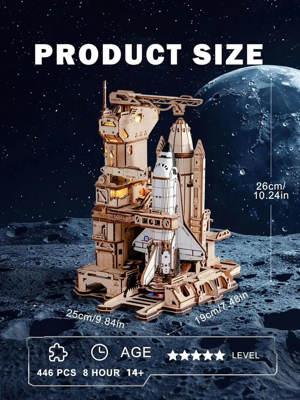 Wooden Space Shuttle Model Building Kit
