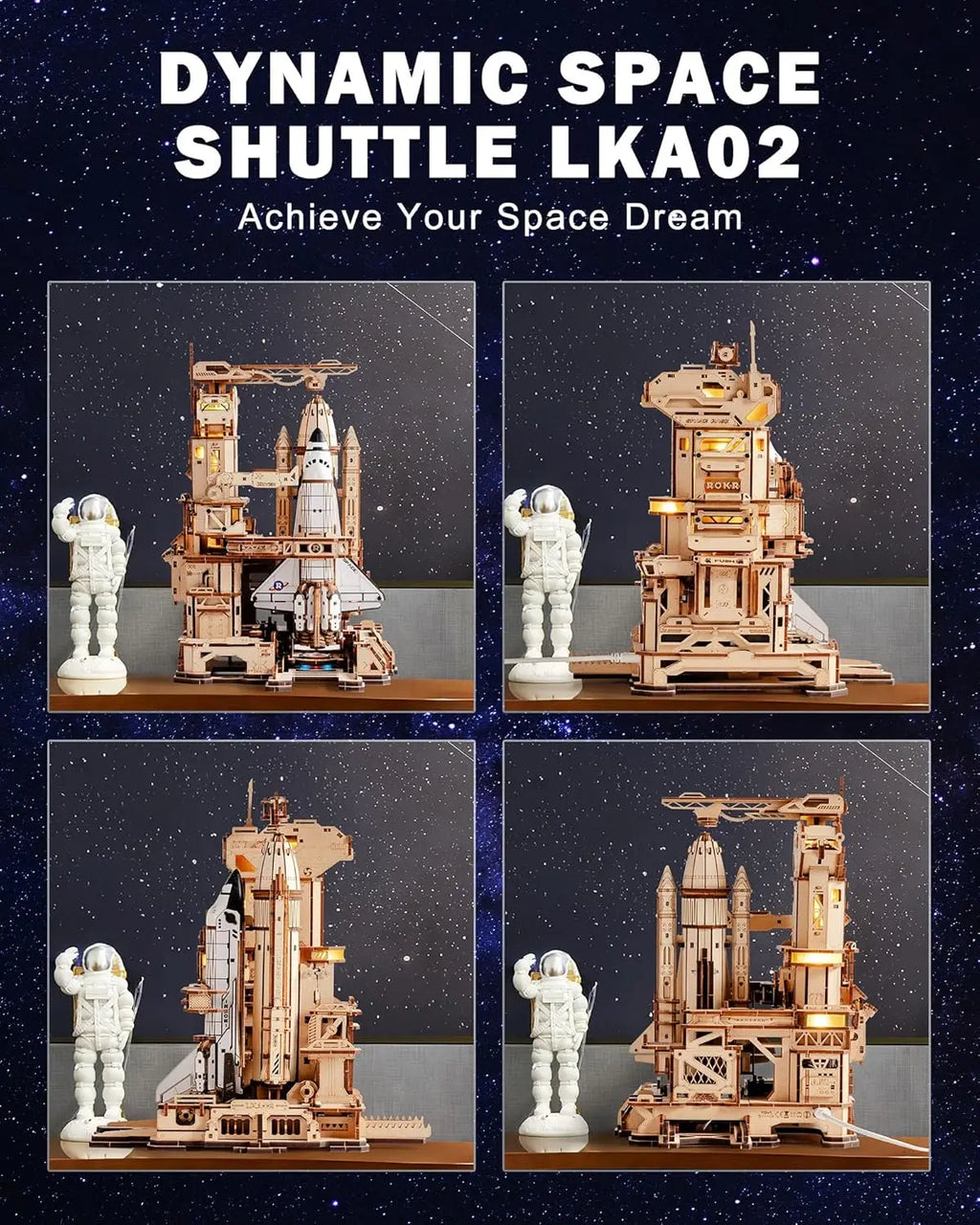 Wooden Space Shuttle Model Building Kit